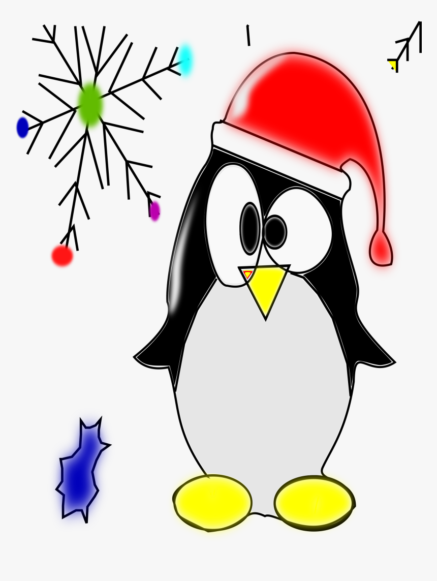 Linux Penguin Clip Arts - Christmas Penguin Clip Art, HD Png Download