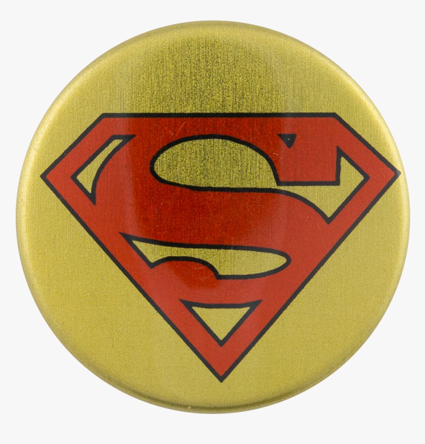Superman Gold Entertainment Button Museum - Super Girl Sign, HD Png Download