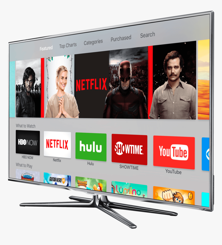 Apple Tv - Samsung Ue46d8000, HD Png Download