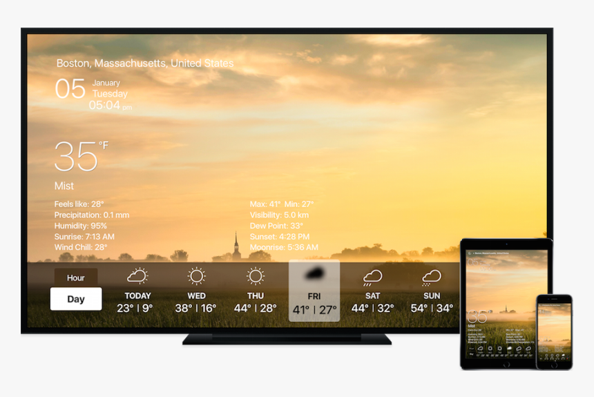 Weather Live Apple Tv, HD Png Download