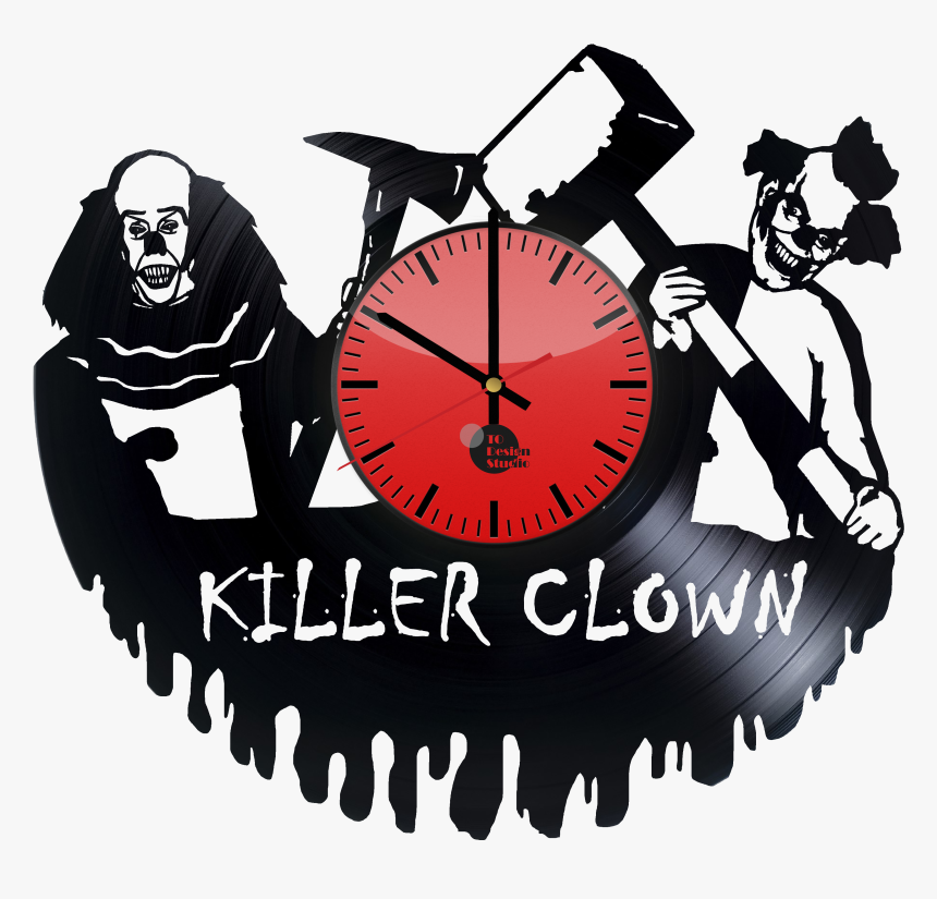 Killer Clown Handmade Vinyl Record Wall Clock Fan Gift - Killer Clown Logo, HD Png Download