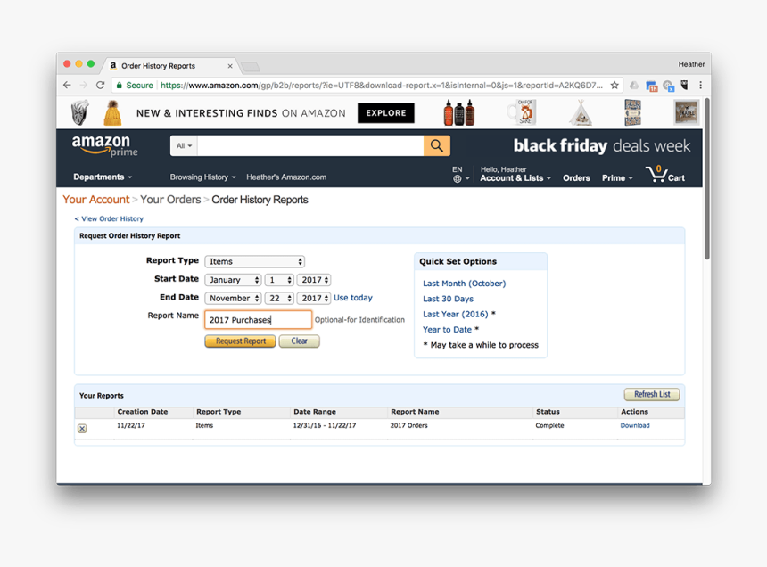 Get Your Amazon Order Line Item Details Into A Google - Export Orders From Amazon To Excel, HD Png Download