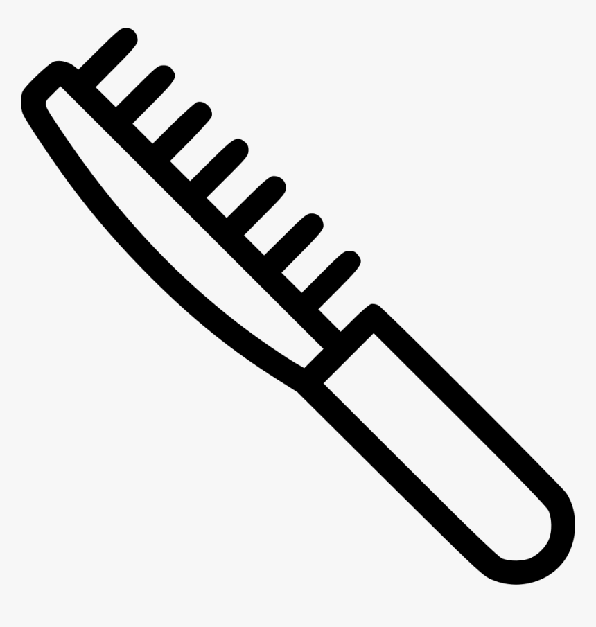 Hair Brush - Black And White Hairbrush Png, Transparent Png