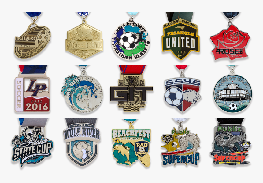 Soccer Custom Medals Sample Collection - Custom Soccer Medals, HD Png Download