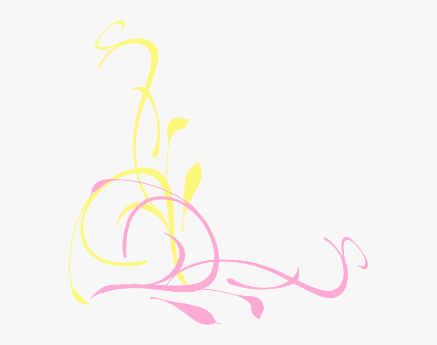 Floral Swirl Bubblegum Magenta Svg Clip Arts - Green Swirls Clipart Png, Transparent Png