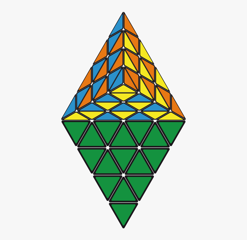 Transparent Green Hexagon Png - Pyraminx Patterns, Png Download