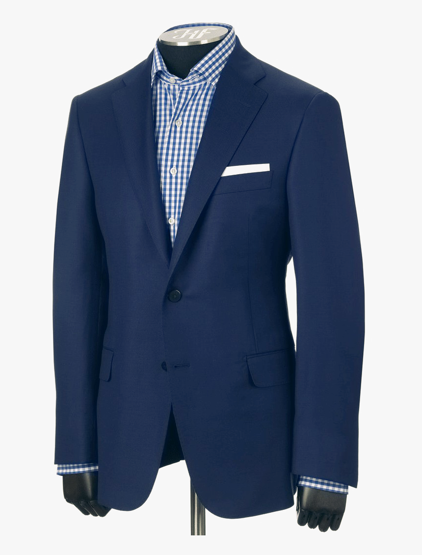 Navy Blue Blazer Png Transparent Image - Hickey Freeman Mini Herringbone Navy Suit, Png Download