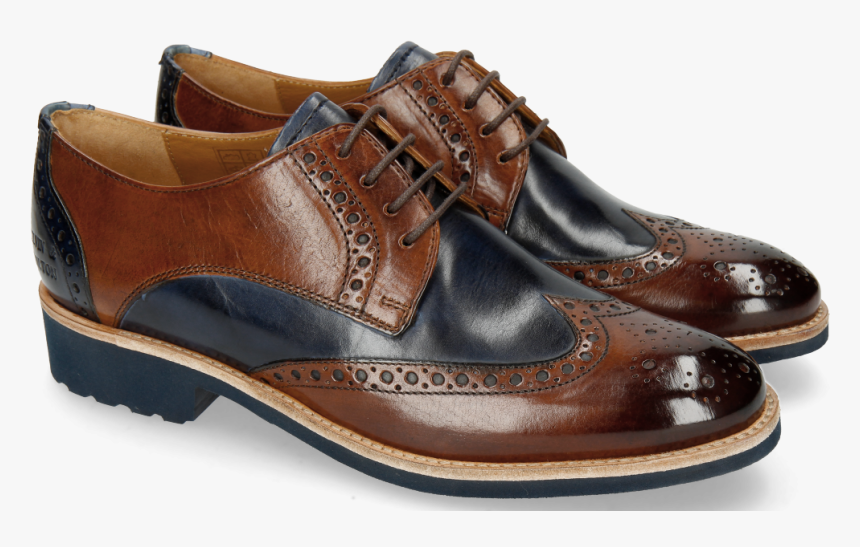Derby Shoes Amelie 3 Wood Navy - Leather, HD Png Download