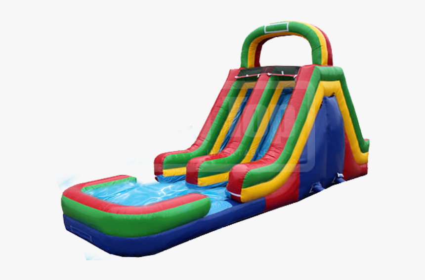 Water Slide Png - Huge 3 Lane Inflatable Water Slide, Transparent Png
