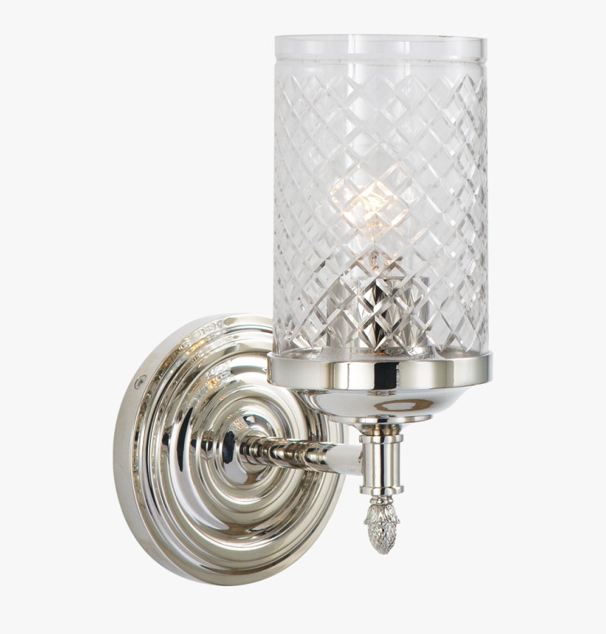 Lita Single Sconce In Polished Nickel With Cryst - Ceiling Fixture, HD Png Download