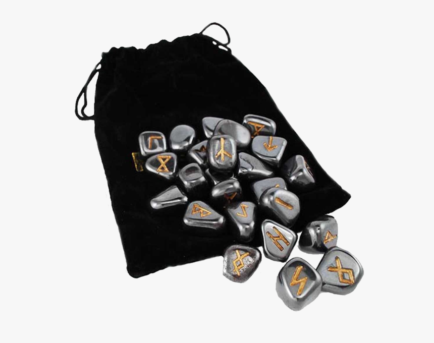 Stunning Hand Carved Hematite Rune Set, Elder Futhark, - Hematite Runes, HD Png Download