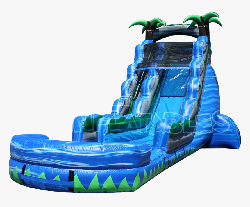 The Blue Crush Inflatable Water Slide - 22 Feet Water Slide, HD Png Download