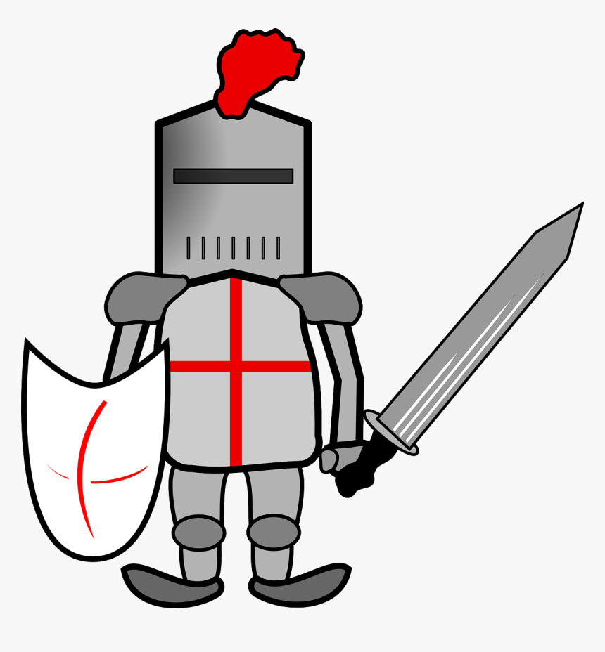 Crusader Armour Knight Free Photo - Cartoon Knights Middle Ages, HD Png Download