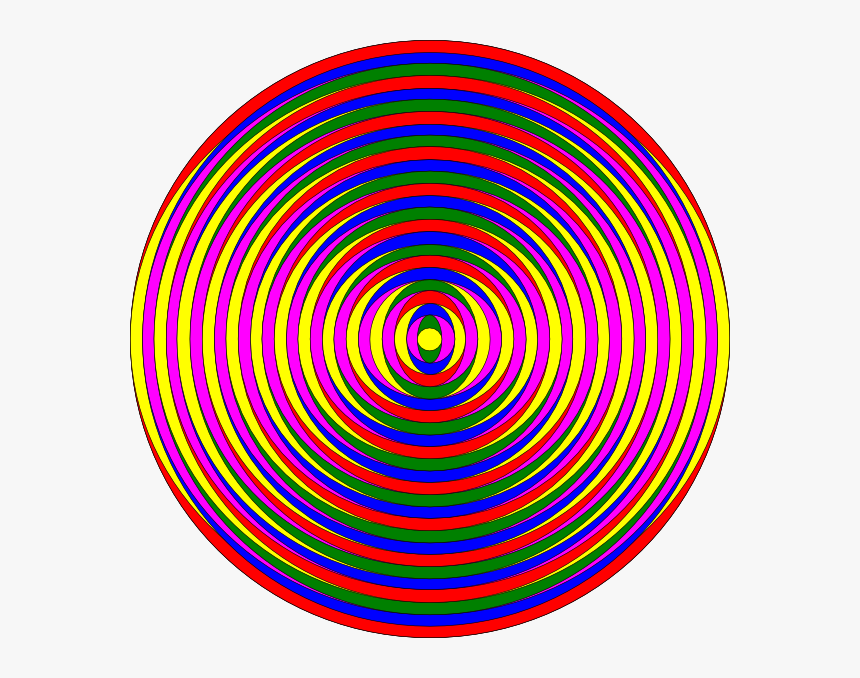 Eye Illusion Svg Clip Arts - Colorful Images For Circle, HD Png Download