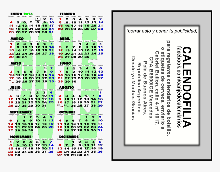 Calendario De Bolsillo - Calendar, HD Png Download