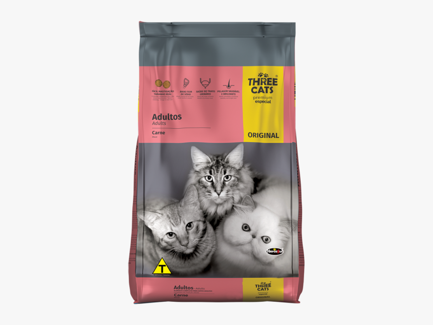 Original Gatos Adultos Carne - Three Cats Super Premium, HD Png Download