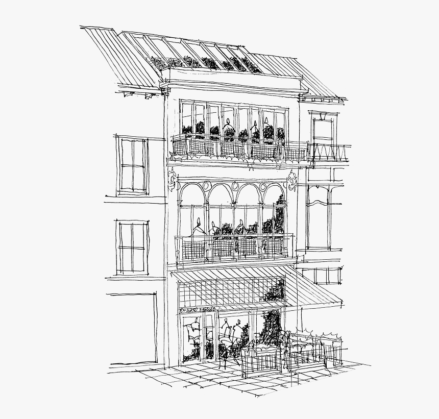 El Gato Negro Manchester Concept Drawing - Sketch, HD Png Download