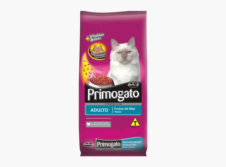 Gatos Adultos - Seafood - Sache Primogato Png, Transparent Png