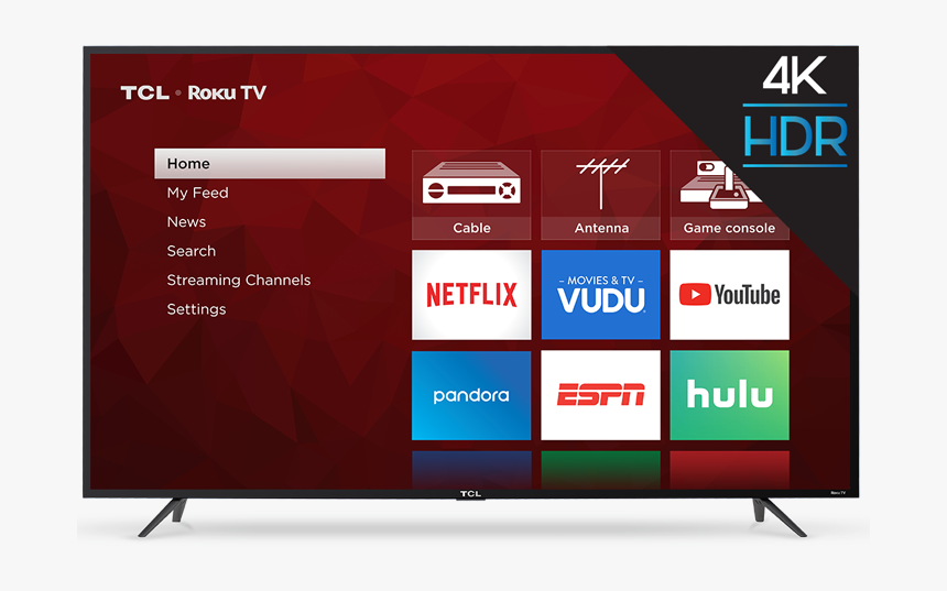 Tcl 65” Class S-series 4k Uhd Hdr Roku Smart Tv - Tcl Tv Series 4, HD Png Download