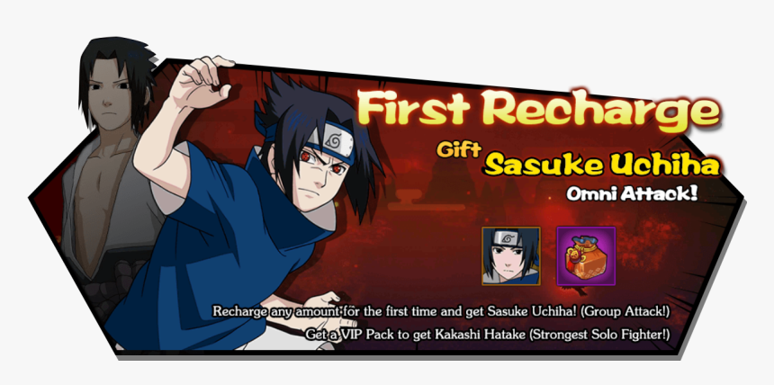 First Recharge Event - Sasuke Uchiha, HD Png Download