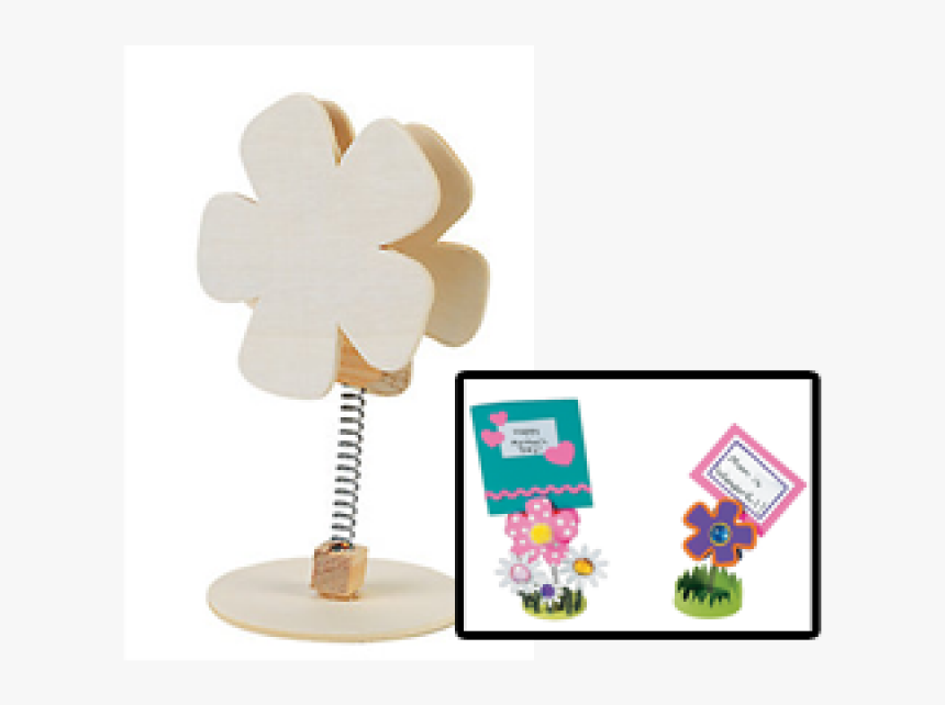 Diy Wood Flower Recipe Card Holders - Floral Design, HD Png Download