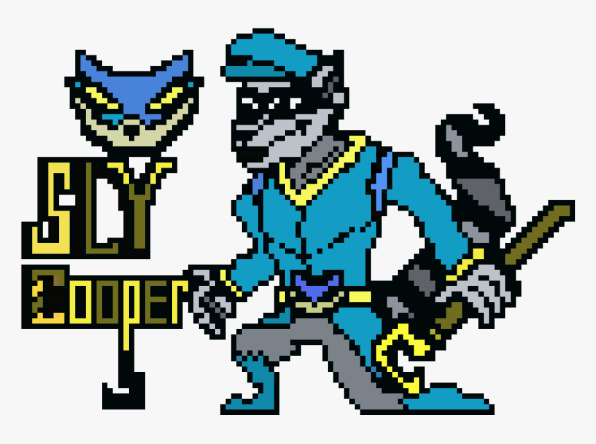 Sly Cooper Pixel Art, HD Png Download