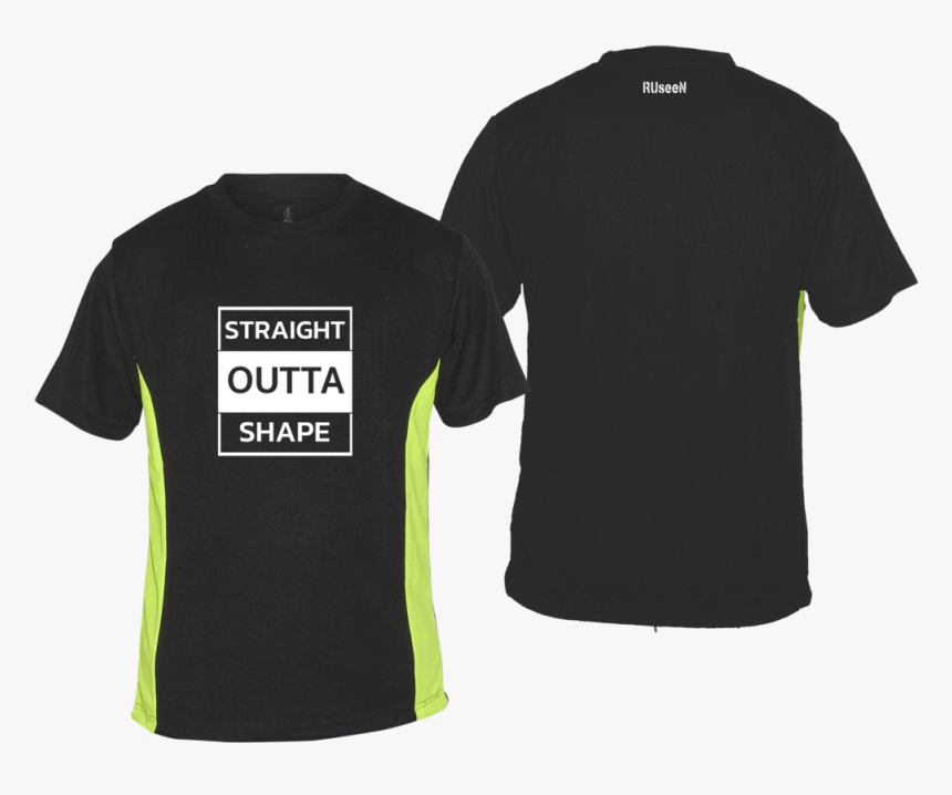 Men S Reflective Short Sleeved Shirt Straight Outta - Front Back T Shirt Run, HD Png Download