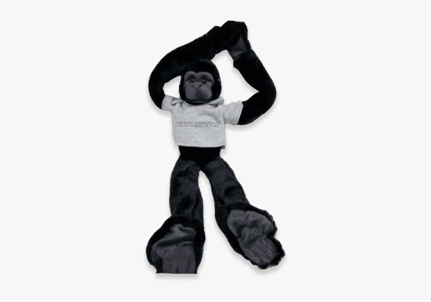 Ellen Degeneres Wildlife Fund Stuffed Gorilla - Stretching, HD Png Download