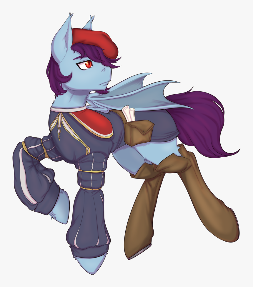 Spamjamz, Bat Wings, Beret, Clothes, Facial Hair, Fancy, - Cartoon, HD Png Download