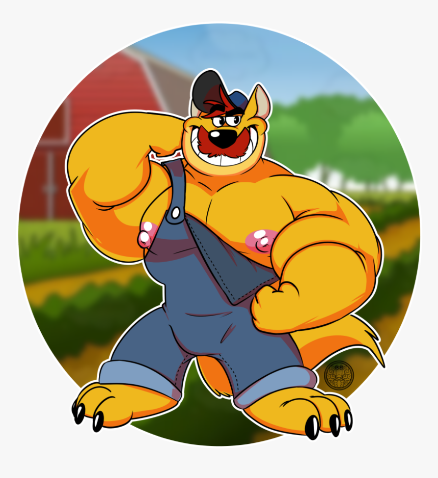 The Hillbilly Farmer Wuff - Cartoon, HD Png Download