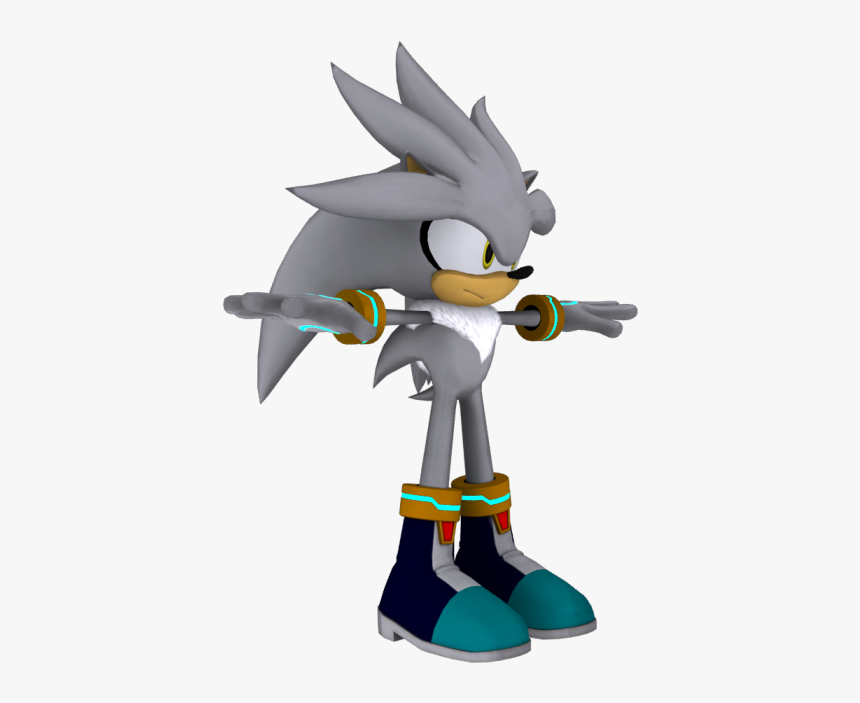 Download Zip Archive - Silver The Hedgehog Model, HD Png Download