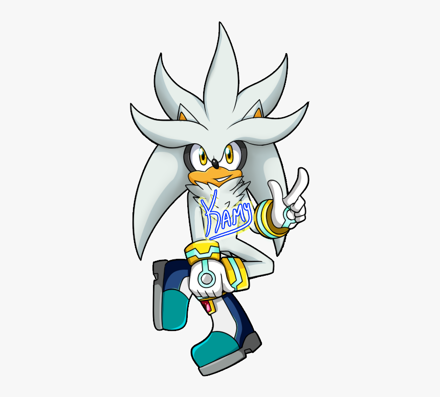 Silver The Hedgehog - Cartoon, HD Png Download