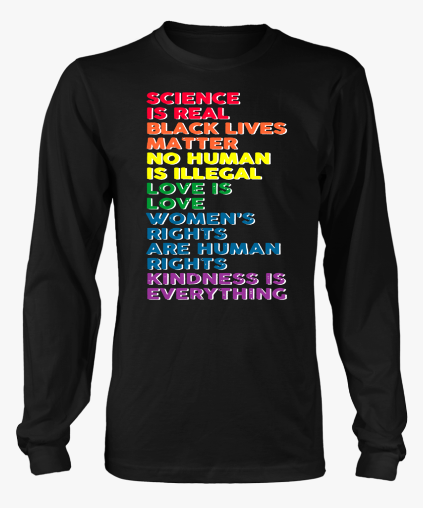 Distressed Science Is Real Black Lives Matter Pride - Long-sleeved T-shirt, HD Png Download