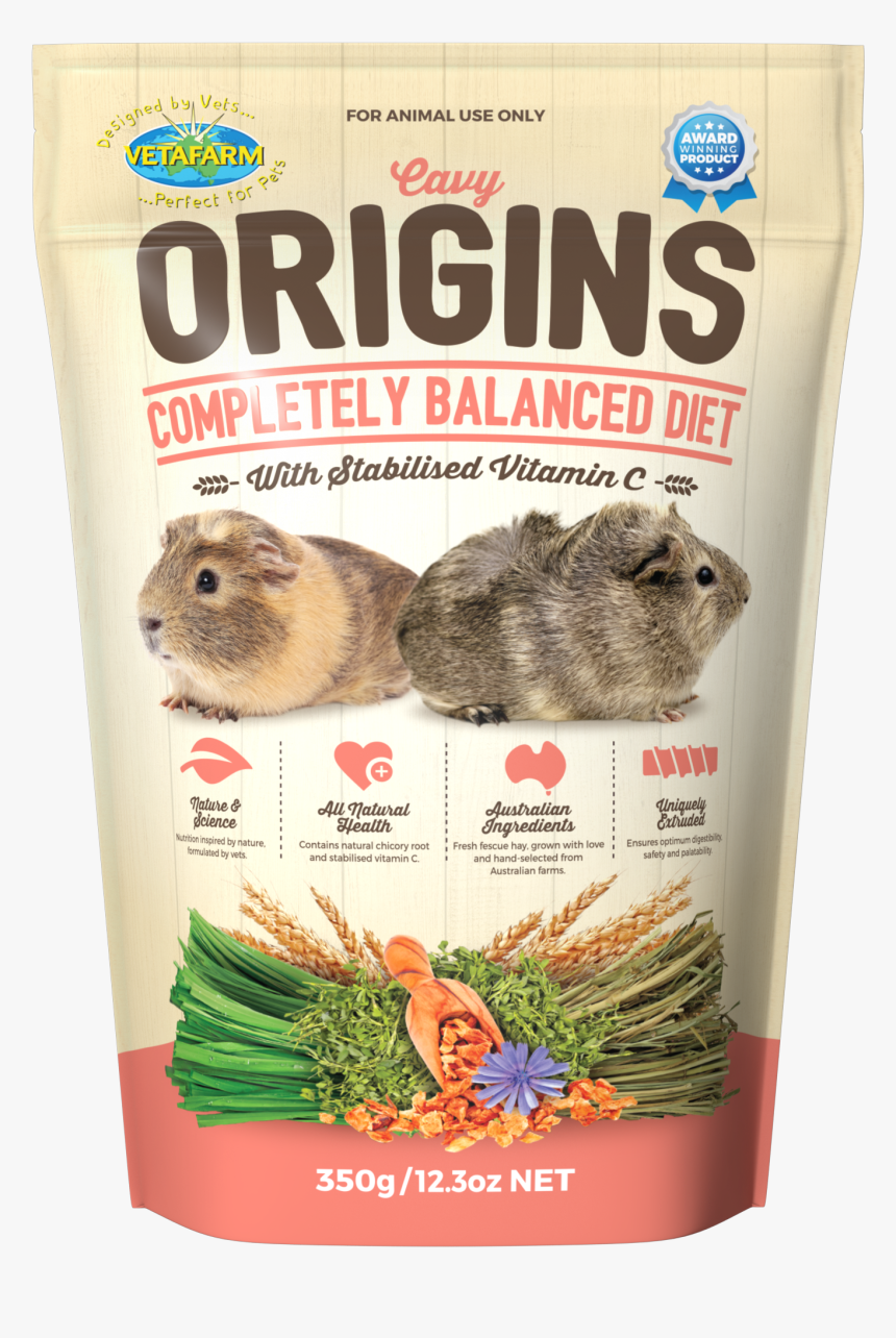 Origins Cavy Food 350g - Vetafarm Rodent Origins Rat & Mouse Food, HD Png Download