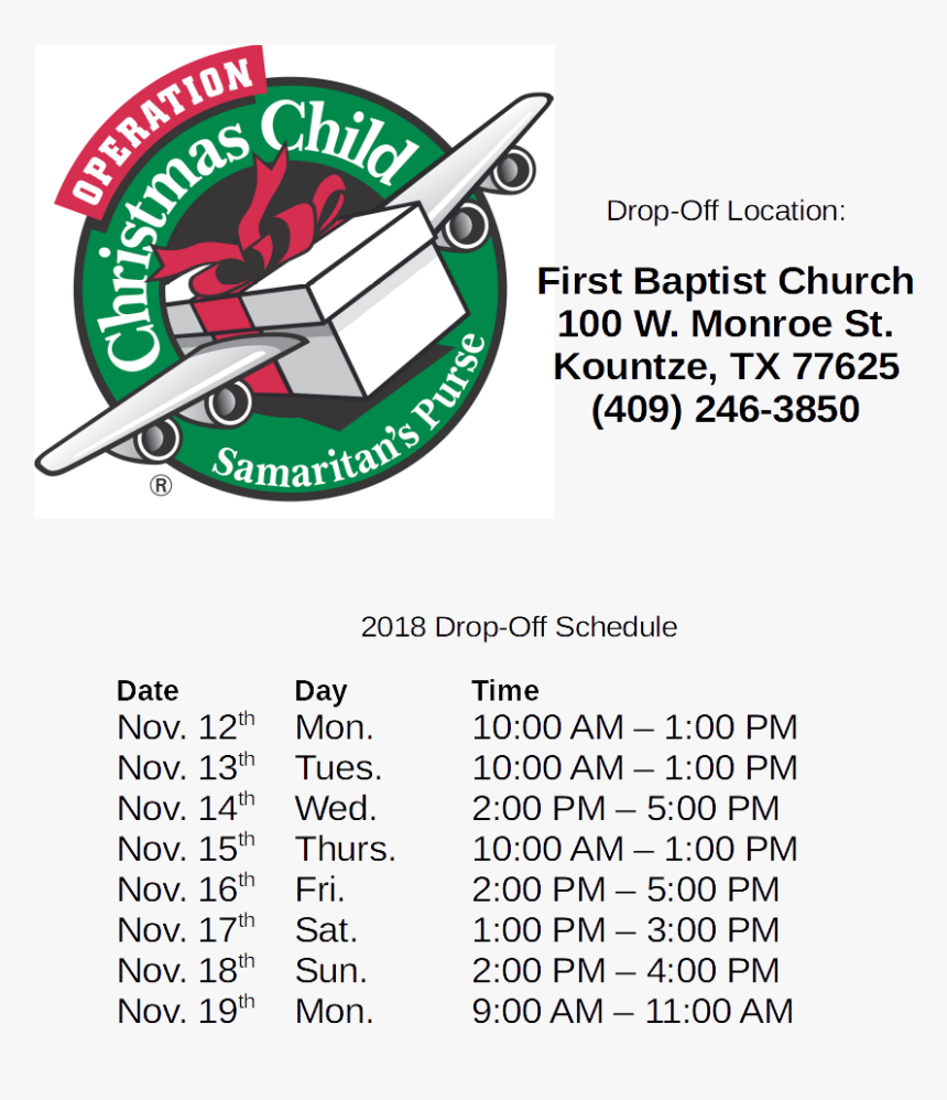 Operation Christmas Child 2010, HD Png Download
