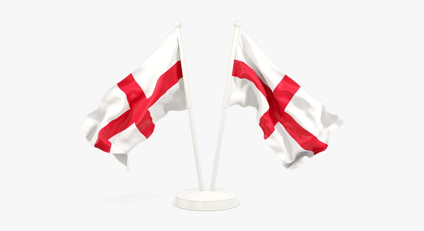 Two Waving Flags - Waving England Flag Png, Transparent Png