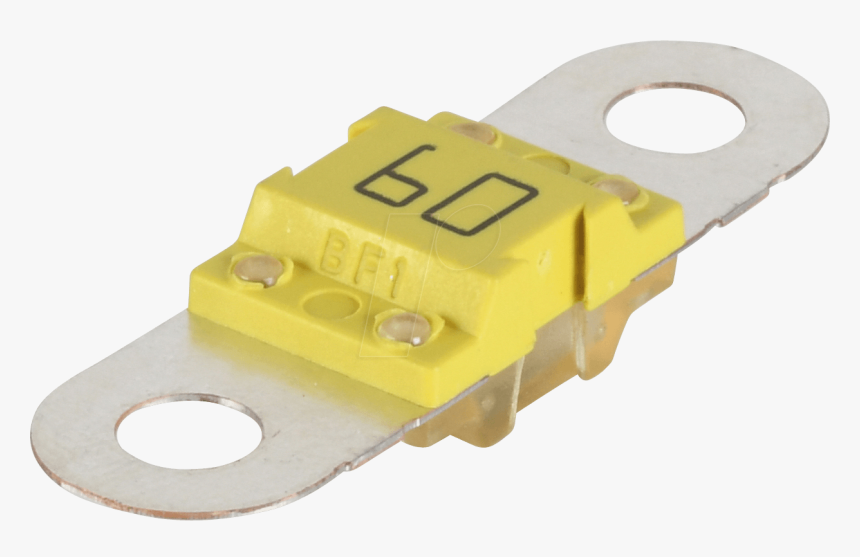 Auto Fuse Bf1 60a 32vdc Yellow Littelfuse, HD Png Download