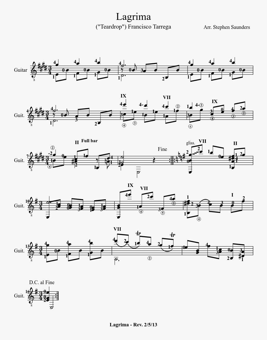 당신 을 향한 노래 악보, HD Png Download