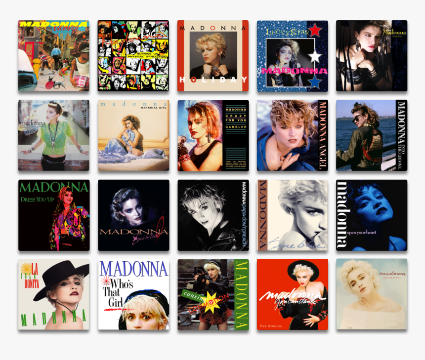 Madonna Singles Google Drive, Hd Png Download - Collage, Transparent Png