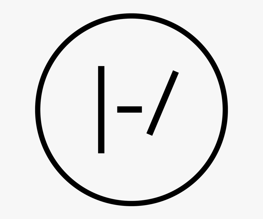 Transparent Pilot Clipart Black And White - Twenty One Pilots Logo White, HD Png Download