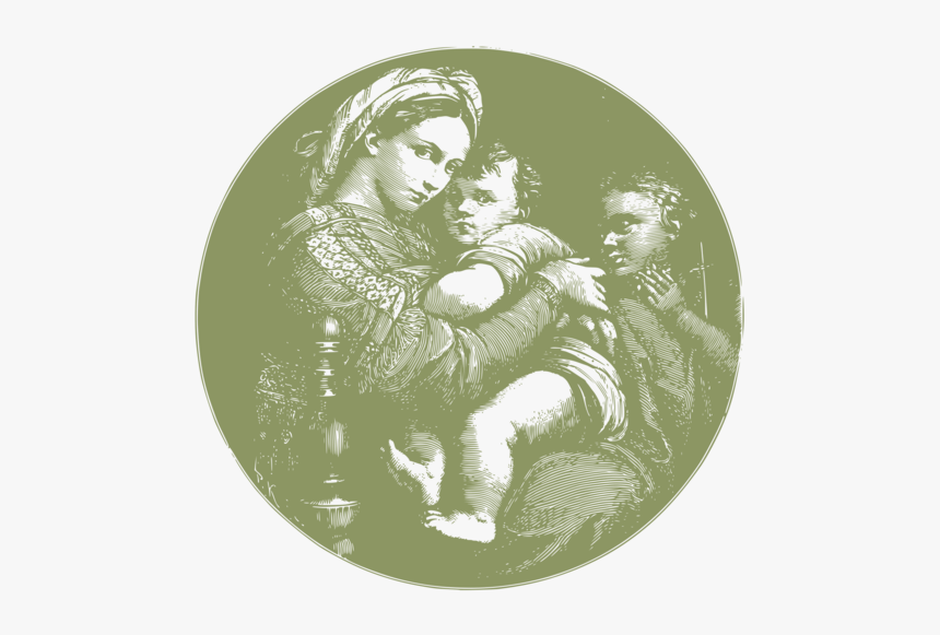 Green,madonna Della Seggiola,madonna Del Prato - Madonna Della Seggiola, HD Png Download