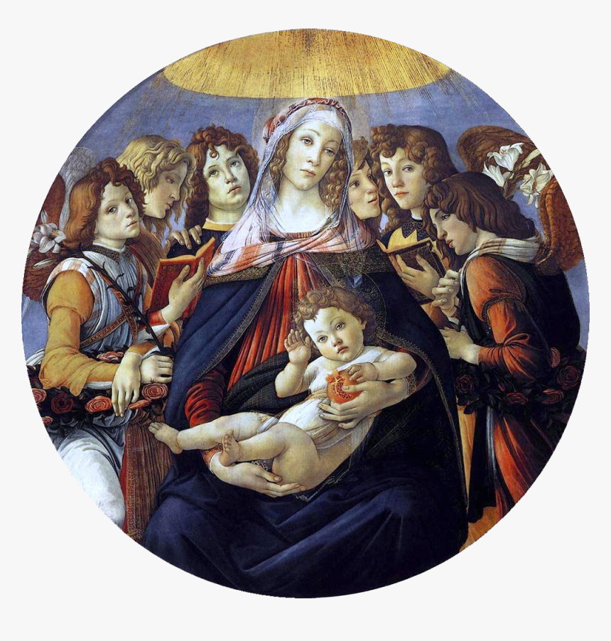 Transparent Pomegranate Seeds Png - Botticelli Madonna Of The Pomegranate, Png Download