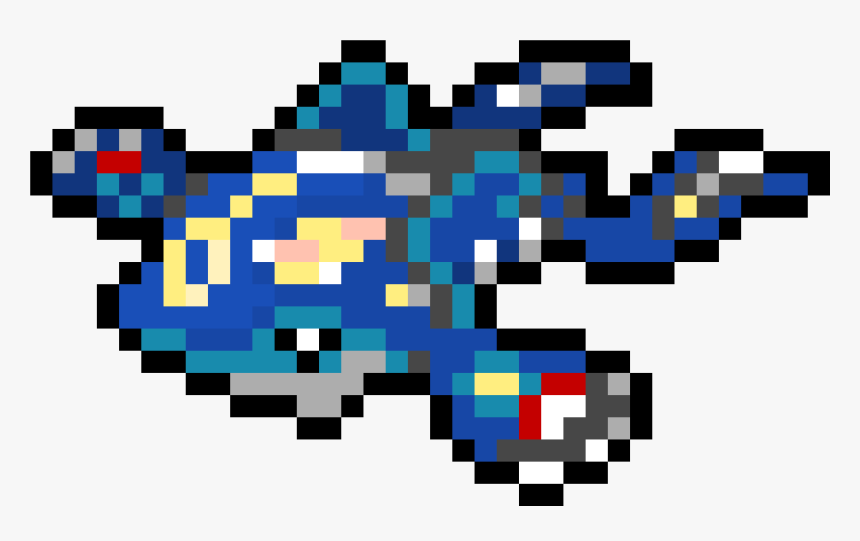 Pixel Art Pokemon Kyogre, HD Png Download