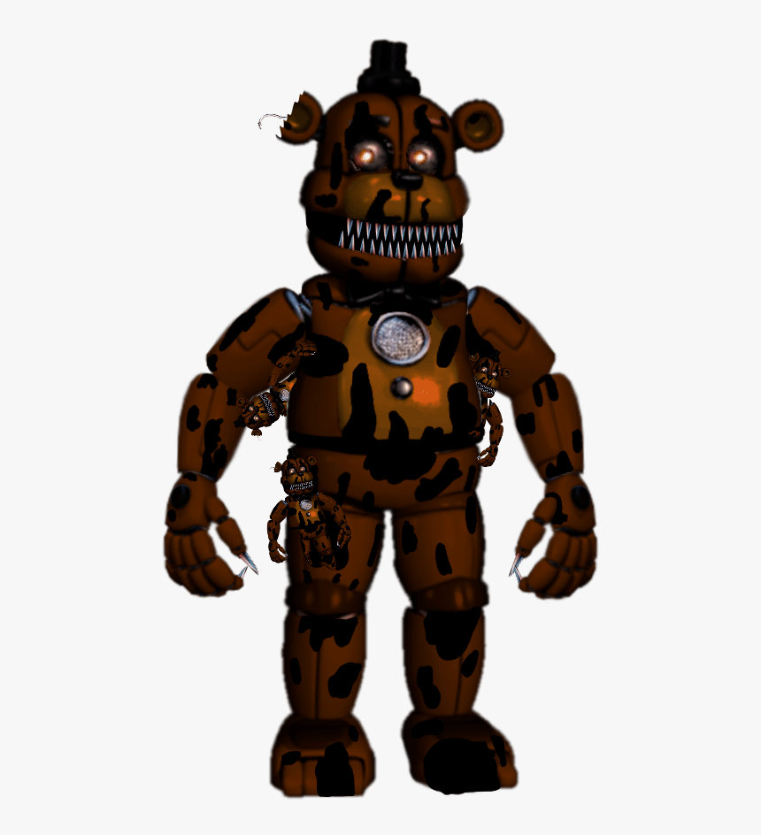 Funtime Nightmare Freddy Fnaf Fnaf4 Fnafsisterlocation - Funtime Withered Freddy 133alexander, HD Png Download