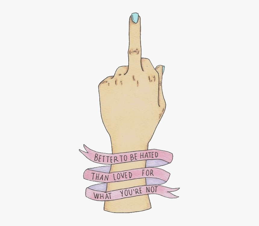 Lyrics Marina And The Diamonds You Are Not A Robot - Girl Drawing Middle Finger, HD Png Download