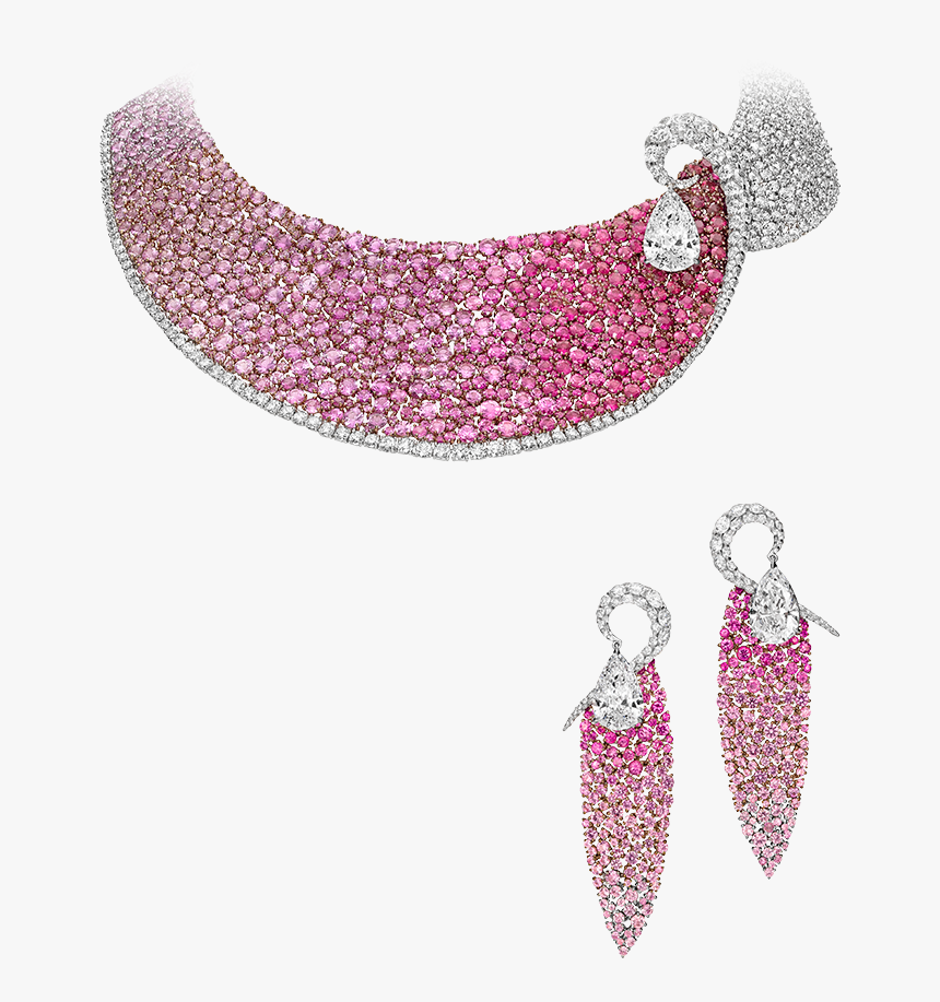Les Merveilles Mesh Rubies And Diamonds - Earrings, HD Png Download