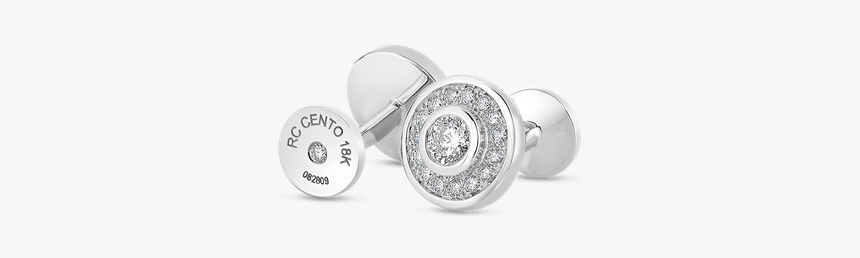 Roberto Coin Cuff Links With Diamonds - Earrings, HD Png Download
