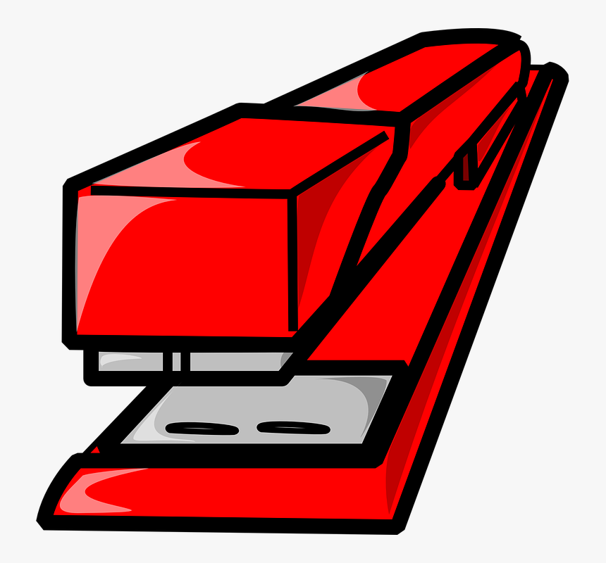 Stapler, Office, Tool, Red, Isolated, Supplies, School - Simple Machines In A Stapler, HD Png Download