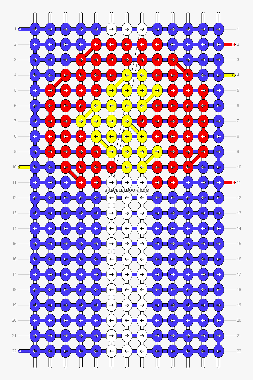 Alpha Pattern - Diagonal Friendship Bracelet Pattern, HD Png Download