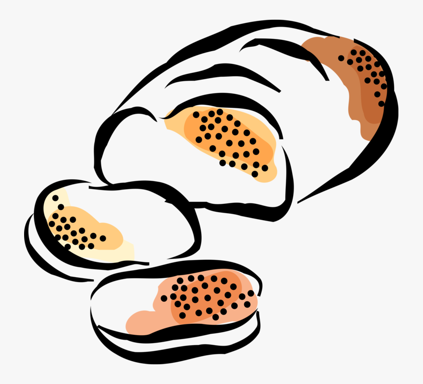 Vector Illustration Of Staple Food Baked Bread Loaf - Ice Cream Float Clip Art, HD Png Download